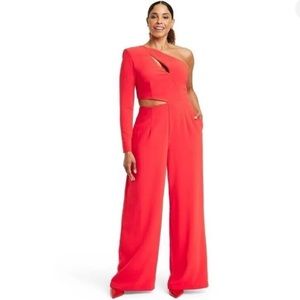 Sergio Hudson x Target - Plus Size 1X - One Shoulder Cut-Out Jumpsuit - Red
